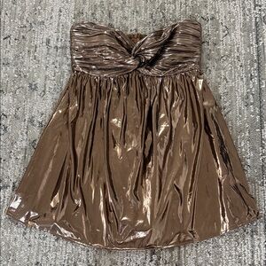 Gold metallic mini Dress-size medium